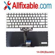HP 14-DF  14-DH  14-DK  14-DQ  14S-DK  14Z-DK  Backlit  Silver  Laptop / Notebook Replacement Keyboard