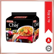 MAMEE CHEF CURRY LAKSA FLAVOUR INSTANT NOODLES 4 X 80G ASEAN.OS