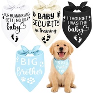 4 PCS Baby Dog Bandana, Big Brother Dog Bandana, Dogs Bandanas for Giving Dogs Lovers Owner Gift (4 