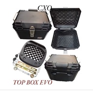 TOP BOX ABS PLASTIC EVO ADVENTURE 45L FREE STICKER INNER BAG BASE PLATE BESI SCREW SET