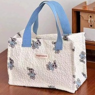Flower Lunch Box Bag High Value Canvas Handbag Student Hand Lunch Bag Convenient Lunch Bag Box H8p5