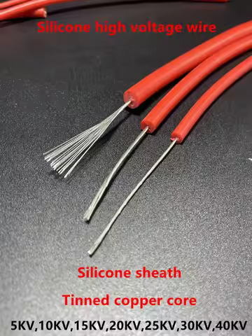 high voltage cable wire 18 AWG 15KV 20KV 10KV 5KV 25KV 30KV 40KV Silicone single core 20 18 17 15 13