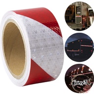JONY Safety Reflective Stickers, 2 Inch X 32.8 Feet Red White Reflective Tape, Durable Self Adhesive