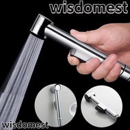 WISDOMEST Handheld Hose Spray Adjustable Stainless Steel Hygienic Toilet Douche Bidet