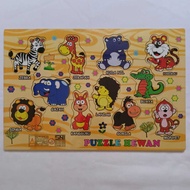 Educational Toys for Children Wooden Puzzle Animal Fauna Animal Safari Wooden Toy