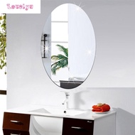 -NEW-Oval Square Acrylic Mirror Wall Sticker Waterproof Stylish Easy to Install