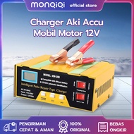 Charger Aki /Accu Mobil Motor 12V/24V 10A/7A LCD Charger Portable 180W Mobil Dan Motor Charger Aki