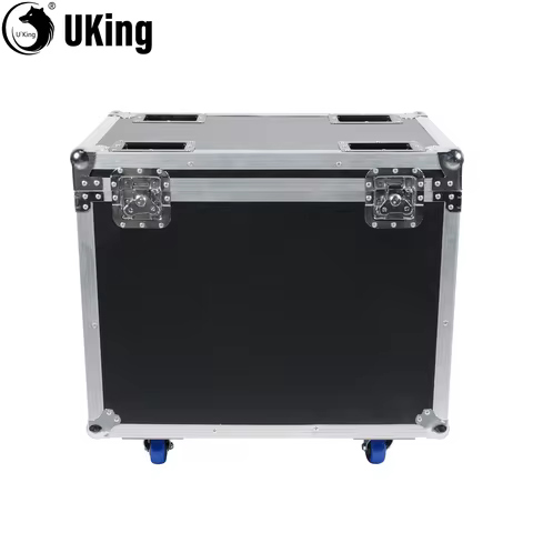 U'King Black PE Lining Airline Case EVA Foam Partition Customized Flight Case For 2Pcs 350W Beam Mov