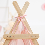 personalized tents for kids Canvas Cotton Baby Play Teepee Indoor Wooden Frame Tent For Kids