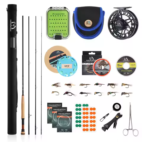 Maximumcatch 10.5FT 3WT Competition InTouch Nymph Fly Rod with 3/5WT Avidpro Nymph Reel Lines Access