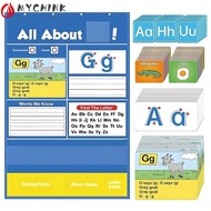 CHINK Alphabet Learning Pocket Chart, Interactive Preschool Letter Handwriting Practice Tool, Pocket