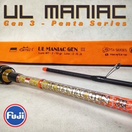 Joran Pancing Ultralight | Joran Getsu UL MANIAK Gen II Solid Carbon & Gen III Penta Series Hollow C