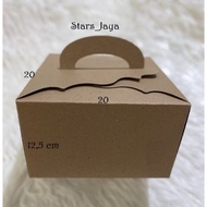 Kraft Carrying Box Gift Box 20x20x12.5cm