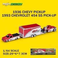 C Maisto 1:64 13 Chevrolet 454 SS PI UP Transport Casting Manufacturing Trailer Model Simulation Mo