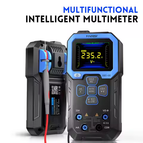 10000 Counts True RMS Smart Color Screen Multimeter FNIRSI DMT-99, NCV LIVE Mode,for Home/Factory El