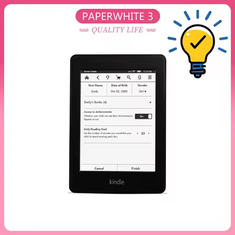 Kindle Paperwhite 3 (7th Generation) 4GB Wi-Fi 6in Black 300ppi E-ink screen