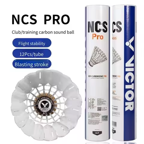 NCS PRO Badminton Shuttlecock Club Training NCS PRO Badminton Shuttlecock, 12Pcs Carbon Fiber Durabl