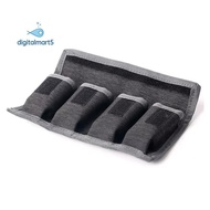 Battery Holder Case AA AAA Battery Storage Bag 4 Pocket for AA/AAA Battery and DSLR Camera Battery