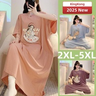 XB 2XL-5XL 100% Cotton Night Pyjamas Dress - Plus Size Summer Sleepwear