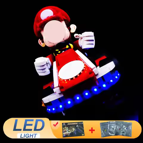 LED Light Kit For LEGO Mario Kart Mario & Standard Kart 72037 Idea DIY Gift (Not Include Building Bl