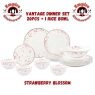 Vantage Dinner Set 20pcs Strawberry Blossom Fine Porcelain