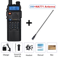 QAZWS วิทยุสื่อสารสองทางแบบ8W วิทยุสื่อสารสองทางขนาด3800มิลลิแอมป์ต่อชั่วโมง UV5R วงคู่ Baofeng แสดง