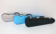 【華邑樂器10082-2】玻纖小提琴琴盒-酒紅色 4/4小提琴適用 (小提琴三角盒/琴身盒)