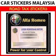New Roadtax Holder 2024 sticker - Alfa Romeo Car Logo RTCAR