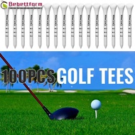 BEBETTFORM 100pcs White Striped Golf Tee, Wooden Digital Scale Golf Wood Tees, Professional 69/83mm 