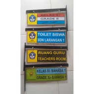 Plang Nama Ruang Sekolah/Kantor