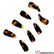 LEMONTREE 8PCS Guzheng Finger Picks, Plastic Tortoiseshell Transparent Blue Color Guzheng Nail Cover