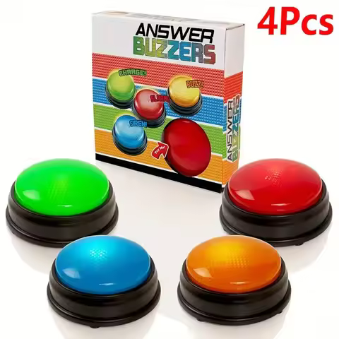 Answer Buzzers for Game Shows 4pcs Game Buzzers with Lights & Sounds Buzz Buttons for Kids or Adults
