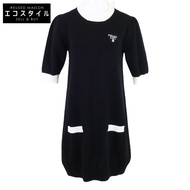 Prada, excellent condition, domestically sold, 2024 model, 23955 S231 1Z0, logo embroidered knit dre