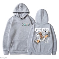 sweater hoodie anime luffy one piece gear 5 | hodie pria hitam size lengkap bahan tebal | jaket (cew