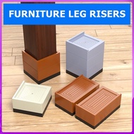 /ddshop/ [Black & Gray] Heavy Duty Furniture Leg Risers for Bed Sofa Desk Table Chairs or Couches Po
