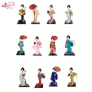 Abbraccia 12" Japanese Geisha Asian Geisha Doll Lady Statuette Ethnic Japanese Geisha Dolls for Shel