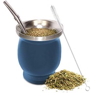 Norte Yerba Mate Cup Kit, 8-Ounces Traditional Mate Tea Cup/Gourd Set |   Includes 2 illas (Yerba Ma
