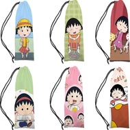 2024 Soft Style Cherry Maruko Anime Cartoon Badminton Racket Bag Large-Capacity Genuine Beam Mouth Multifunctional Badminton Racket Bag