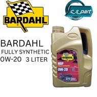 BARDAHL MXP FULLY SYNTHETIC 0W20/0W-20 3 LITER ENGINE OIL