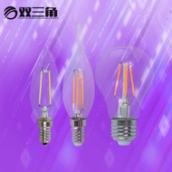 E14 Sharp Bulb Pull Tail led Candle Light 3W Tungsten Filament Bulb Filament Light Glass Ball Bulb