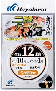 Hayabusa SE203 Mujou Red Sea Bream, 2-Tier Taper, 39.4 ft (12 m), No. 10 - Harris No. 4