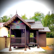 Gazebo Large House 14x12  Rumah Kayu Double Roof Cengal Wood Pondok Kayu Handmade Outdoor Garden Fen