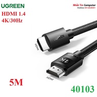 Ugreen 40103 5M Long HDMI 1.4 Cable With nylon Coated Supports Premium 30Hz Resolution