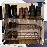 SHOE RACK 58X27CM SHOE ORGANIZATION RAK KASUT SHOE ORGANIZER STACKABLE UP TO 3 TIERS