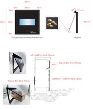 Parcel Drop Box Panel Set Only  (Stainless Steel With Powder Coated) Mailbox