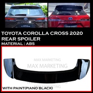 TOYOTA COROLLA CROSS 2020 REAR TRUNK SPOILER DUCKTAIL WITH BLACK PAINT ABS SKIRT LIP BODYKIT