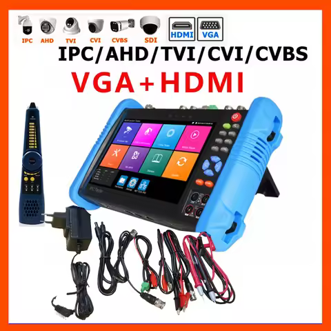 8K CCTV IPC Tester IPC9800 7" Tester CCTV Camera 8MP AHD CVI TVI H.265 IP Camera Tester Wifi PTZ Cab