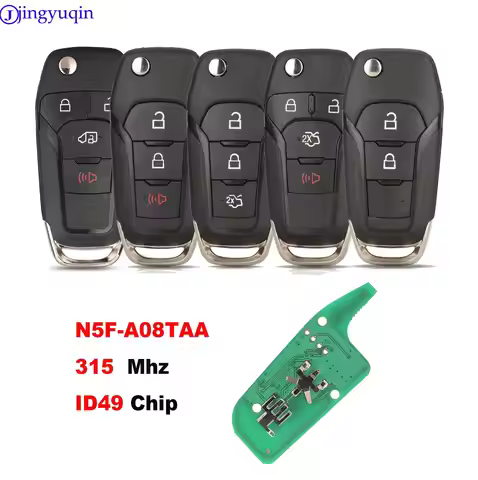 jingyuqin Car Remote Control Key For Ford Escort Fusion 2013-2016 ID49 Chip 315 Mhz FCCID N5F-A08TAA