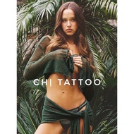 Very pretty green tone bikini outerwear set Set170