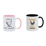 Ceramic Coffee Cup Chicken Patten Mug 11 Oz Modern Coffee Mugs for Tea Milk Cocoa Large Ceramic Coff